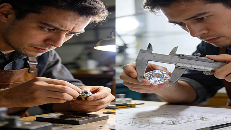 Earrings with diamonds larger than 1 CT are difficult to find and customise