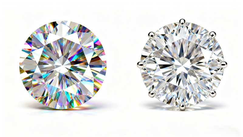 Moissanite’s unique fire makes it shine brighter than diamonds.