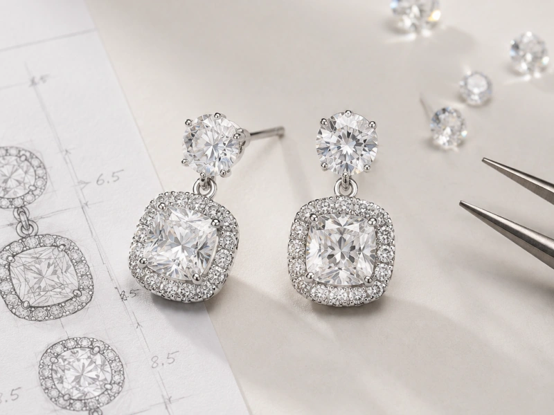 Manufacture stud, drop, and hoop earring designs