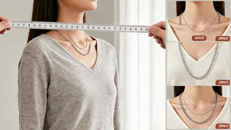 The standing test simulates the actual state of the necklace when worn