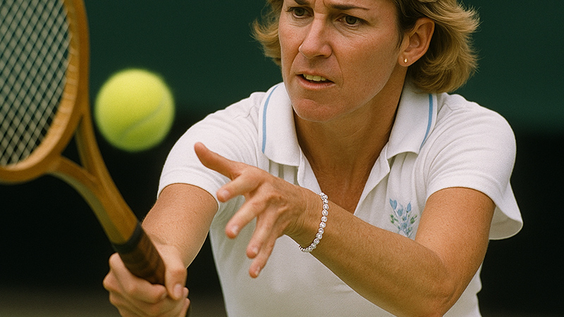 The origin of the tennis bracelet is because of Chris Evert