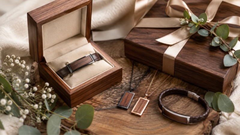 5th Anniversary: Wood and Keepsake Jewelry