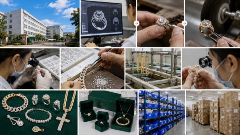A reliable moissanite jewelry manufacturer should offer stable quality control