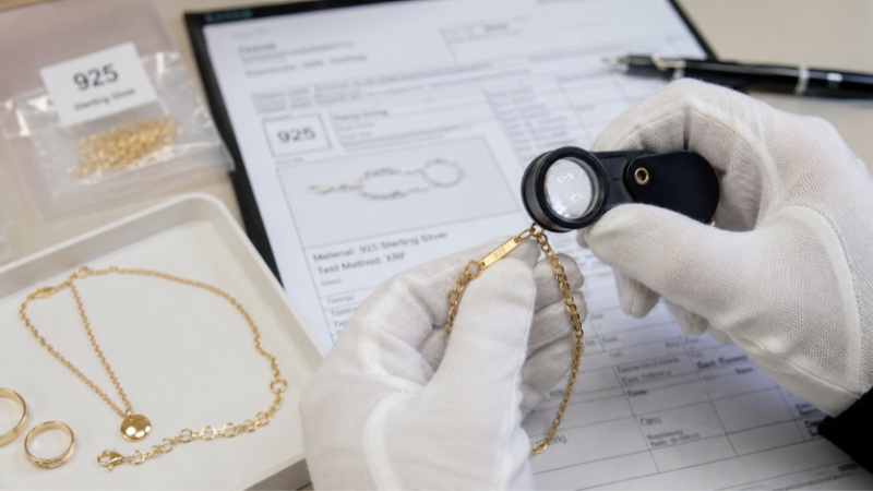 Request written confirmation that the product uses 925 sterling silver