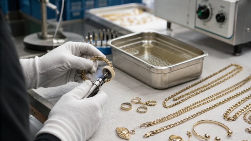 Surface preparation is one of the most important steps before plating. 