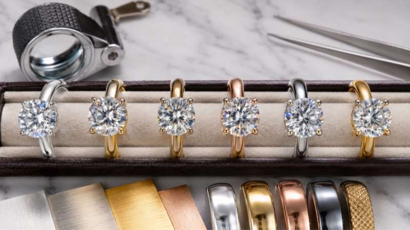 For affordable moissanite collections, 925 silver is often a practical choice. 