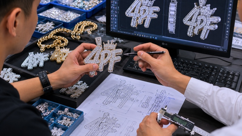 Working directly with a specialized hip hop jewelry factory gives growing brands more control over quality