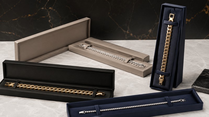 Chain jewelry boxes for Cuban chains, tennis chains