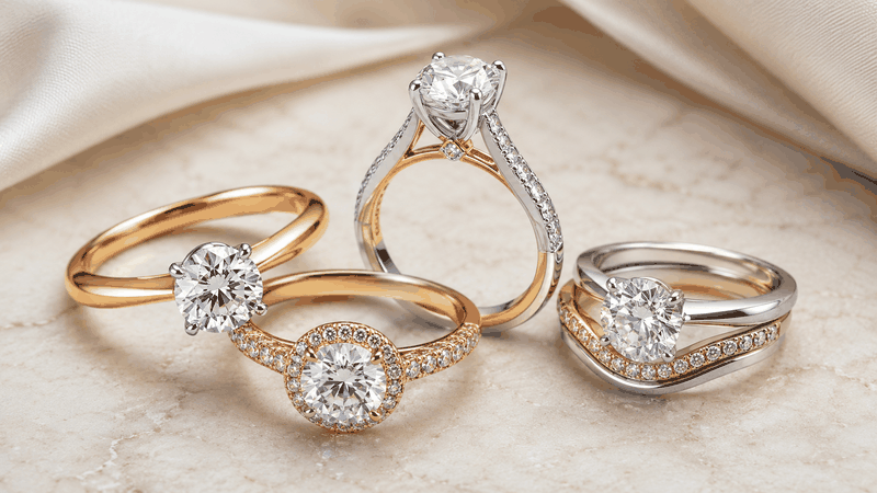Mixed-metal engagement rings make it easier for consumers to coordinate yellow