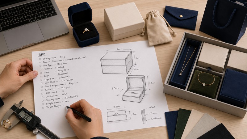 A complete RFQ should include the jewelry type, exact product dimensions