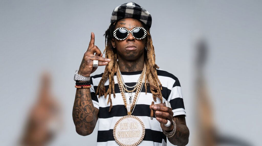 Lil Wayne’s jewelry style is widely recognized for its maximalist approach, characterized by heavy