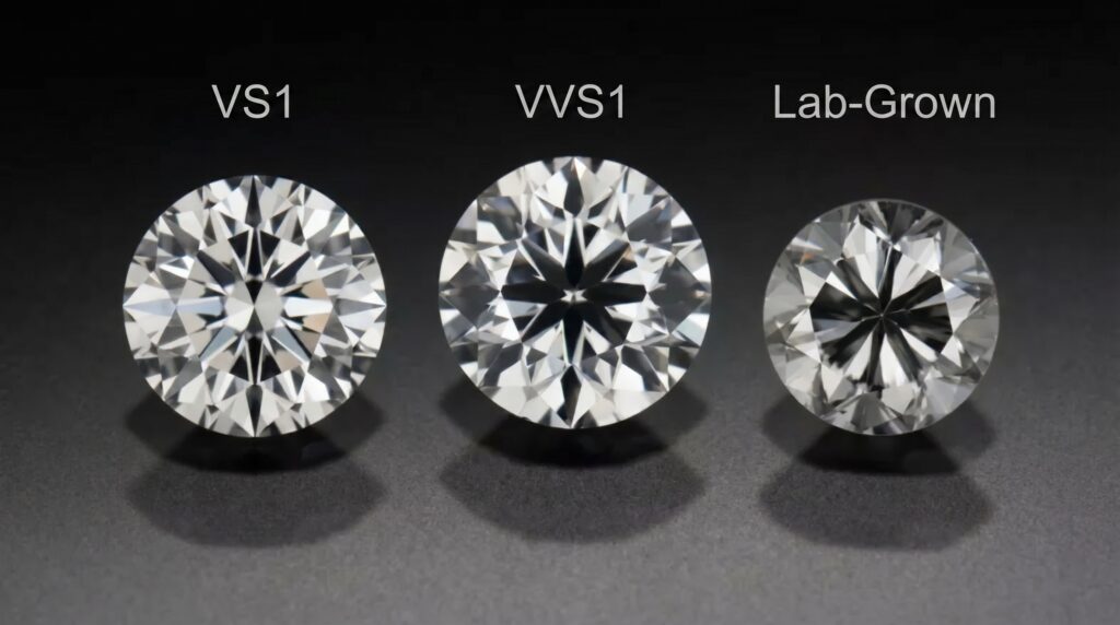 VS1 vs VVS1 vs Lab‑Grown Diamonds