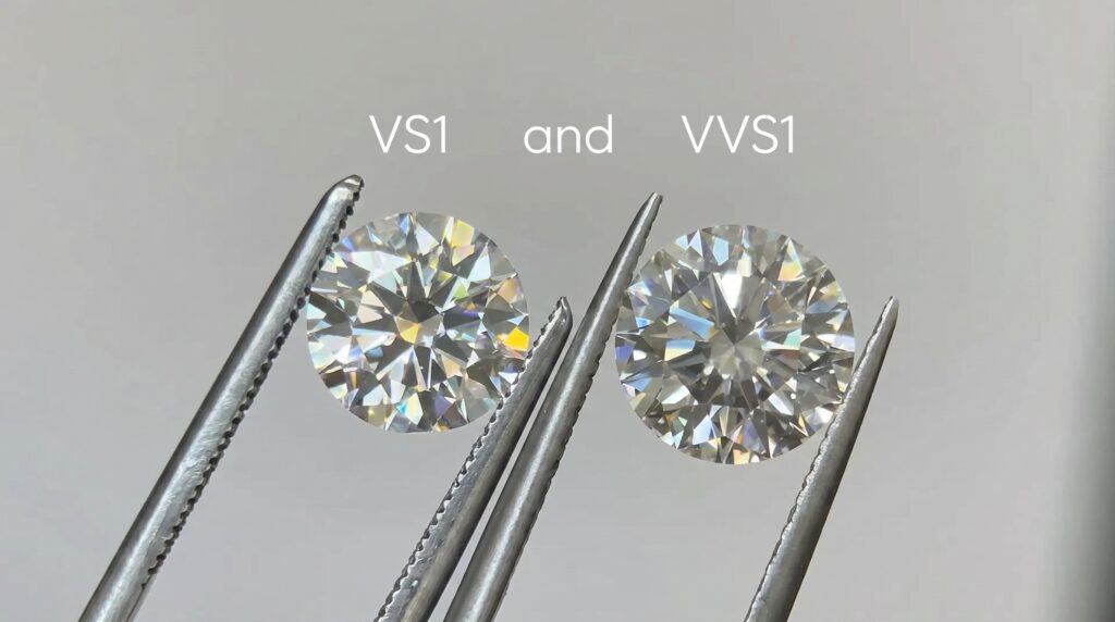 they will spot more or slightly larger inclusions in the VS1 compared to a VVS1