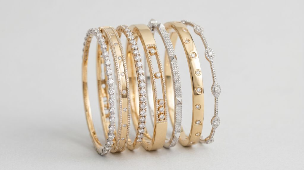 Wrist Balance is key. Smaller wrists suit lighter stacks, while larger wrists can carry layered sets. 
