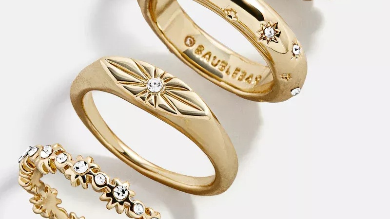 Dainty sterling silver rings worn in layers are widely trending. 