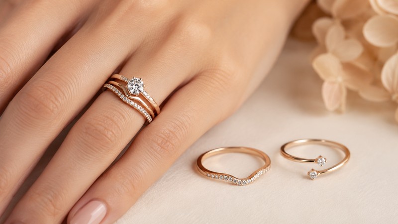 Stackable and low-profile rings are valuable for bridal brands