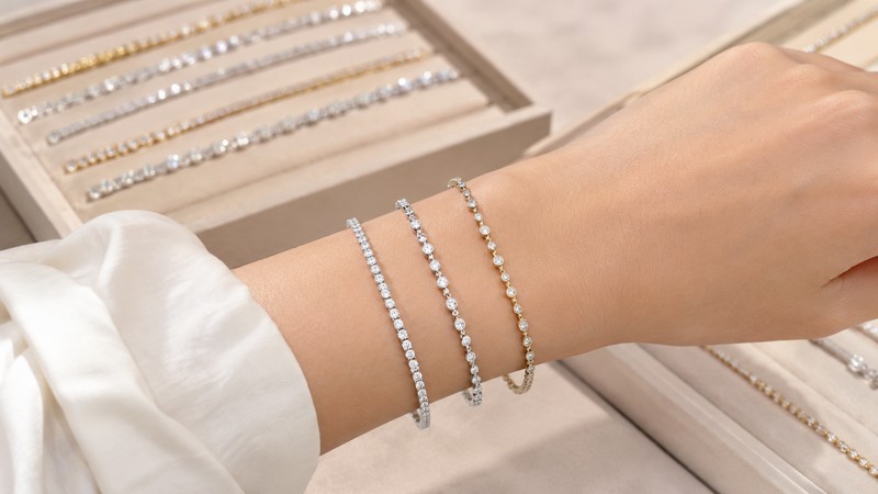 Tennis bracelets will continue moving from formal jewelry into everyday collections.