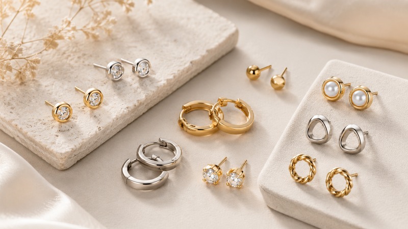 Buyers comparing titanium-focused earrings for sensitive ears.