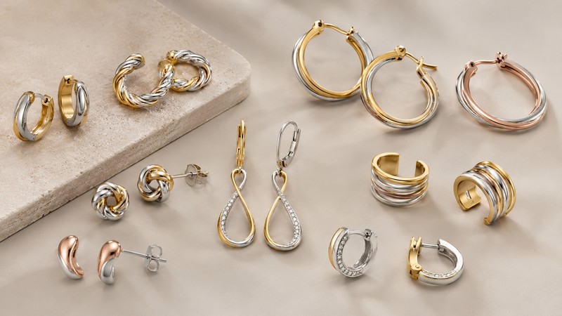 Two tone earrings are practical for low-MOQ trend testing