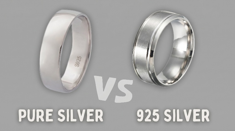 Sterling silver is made by mixing silver with a small amount of other metals. It makes it stronger and more suitable.