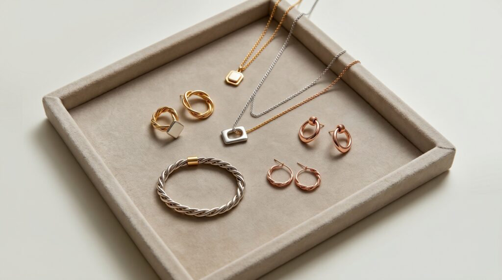 Mixed metals are redefining modern jewelry styling by breaking traditional rules of matching gold or silver.