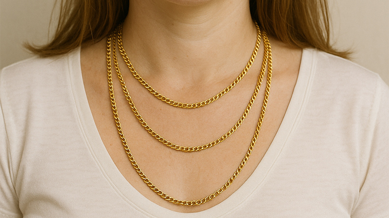 Factors that may affect the visual length of a necklace