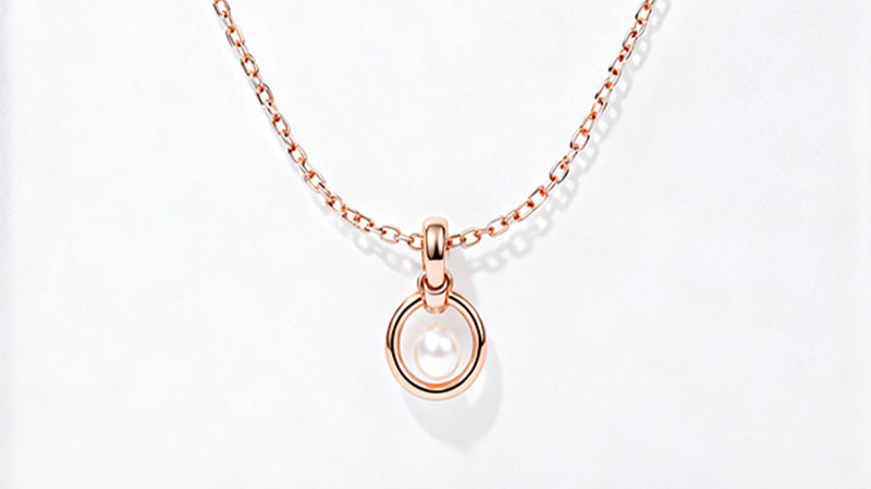 The clasp blends into the chain and pendant, keeping the focus on the necklace.