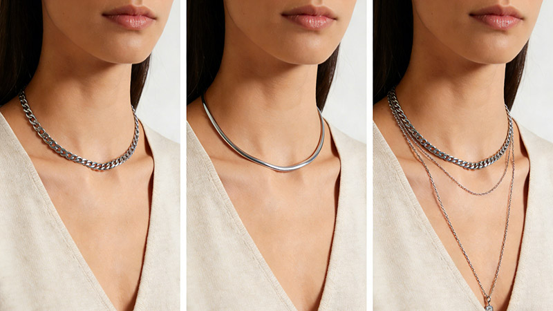 Figaro Chain Necklace Popular Sizes for Women