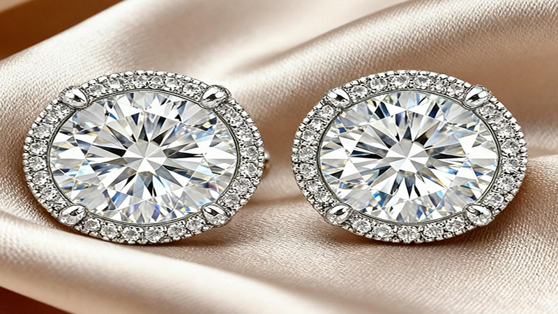 Round Cut Diamond Stud Earrings