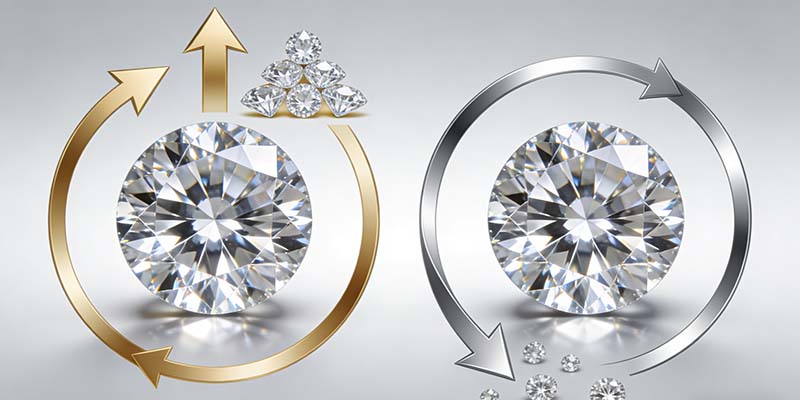 lab-grown often resells for less because the supply continues to grow and manufacturing costs are dropping.