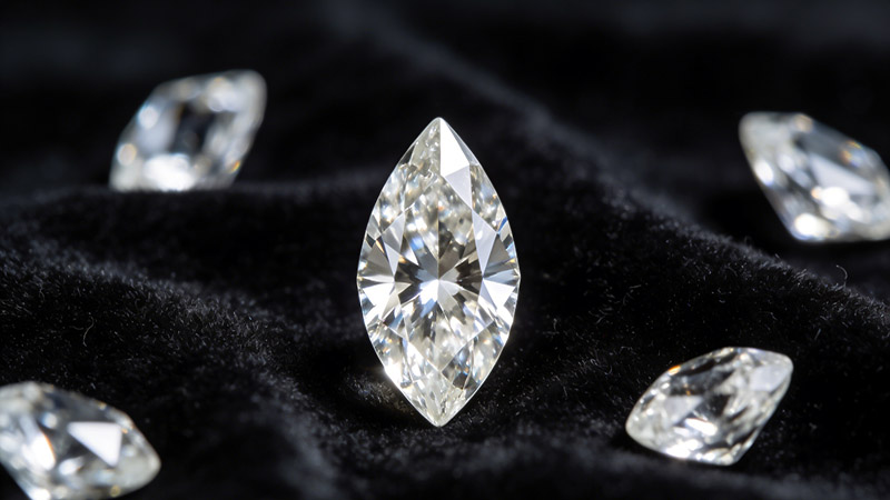 White spinel is a rare precious stone that is bright and durable.