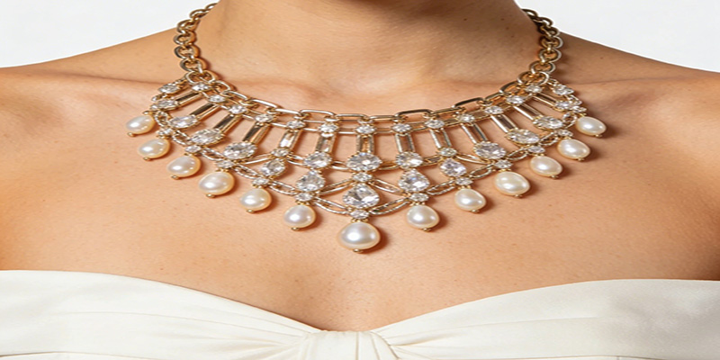Bib necklaces are ideal for formal events and weddings. 