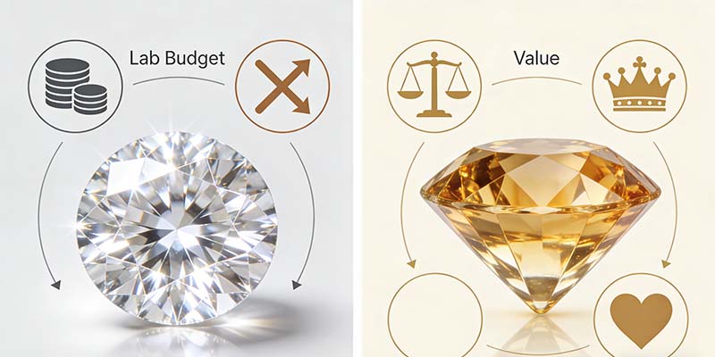 The worth of a diamond completely depends on your choice.