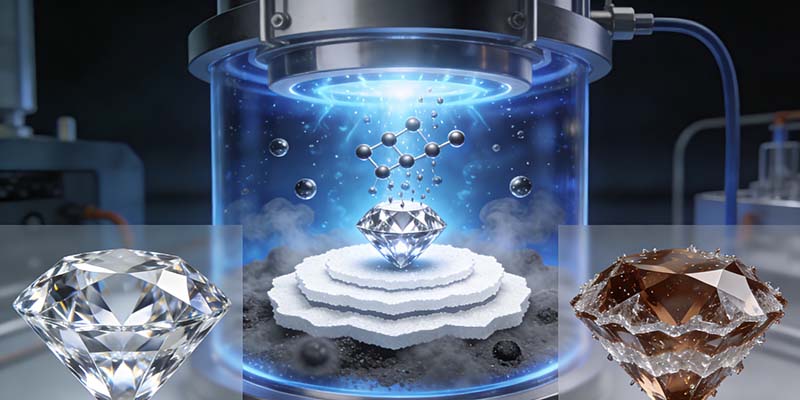 If layers are building too fast, the diamond will get brown tinges when such lab grown diamonds are created.