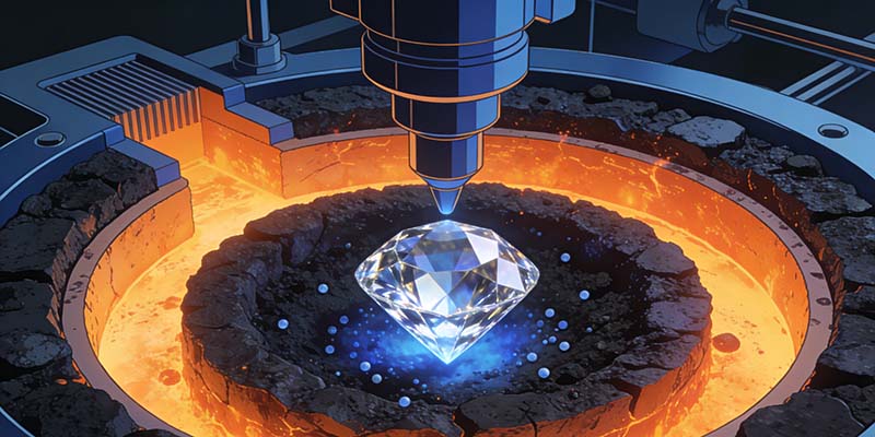 Compared to CVD, HPHT is the original method for producing clear lab-grown diamonds.