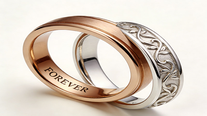 A promise ring and an engagement ring symbolize different levels of commitment at separate points in a relationship