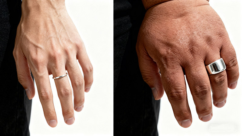 The size of the body is also related to the ring size