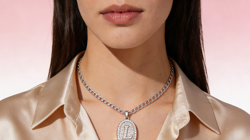 The most famous Figaro necklace is figaro chain with cross pendant.