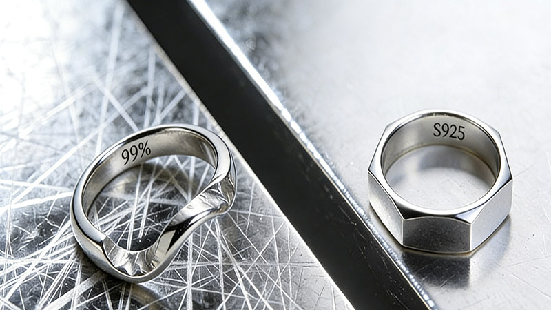 99% of silver is too soft and prone to deformation, whereas S925 silver has the right strength and luster for wearing.