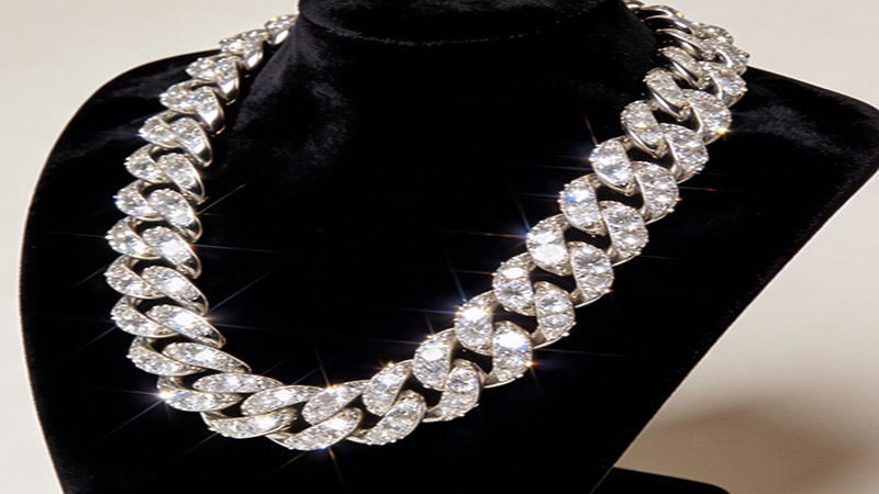 Iced chains are wearing in special occasions or events like weddings wear
