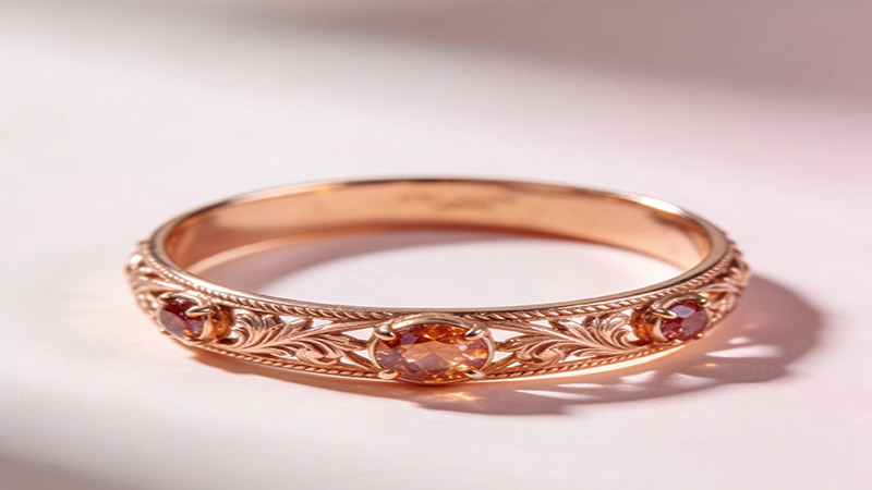 Rose gold, or red gold, is an alloy of pure gold with copper.