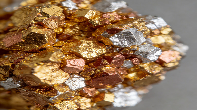 Rose gold is a gold alloy of pure gold mixed with copper and a bit of silver.