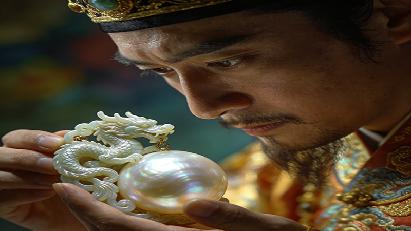 The emperors of China used to wear pearl jewelry, as pearls represent authority and status.