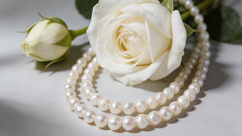Pearl necklaces also represent faithfulness and deep emotional bonds,