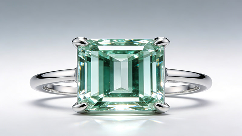 Lab-created moissanite for engagement rings is virtually inclusion-free and always eye-clean.