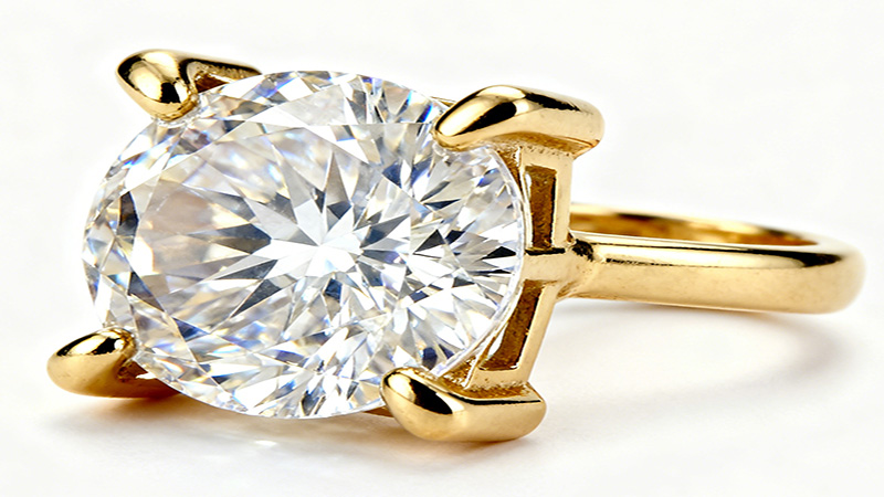 These diamonds can sit in several settings, such as four-prong, halo