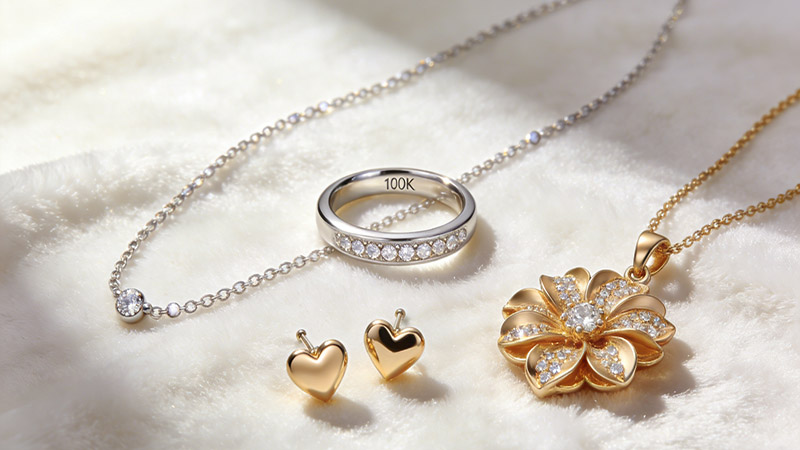10K, 14K, and 18K gold are the most common choices in jewelry, each offering different benefits. 