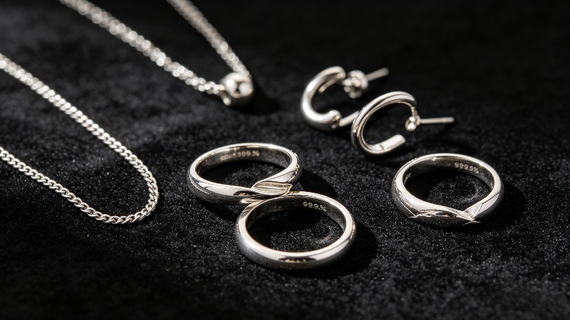 It is99.9% pure silver. As it is pure silver, it lacks structural strength. 
