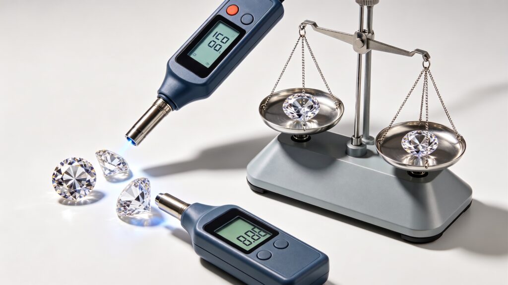 Real diamonds conduct heat efficiently because of their strong carbon structure.