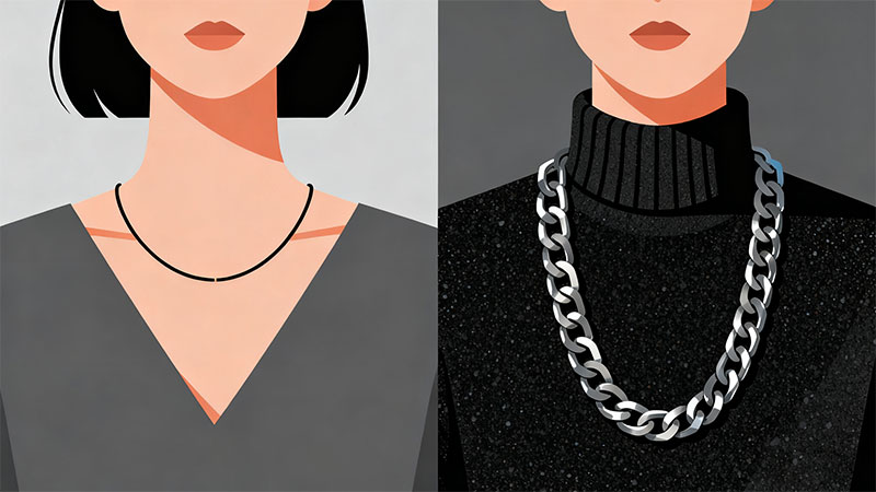 Choose a suitable length of jewelry chain for yourself